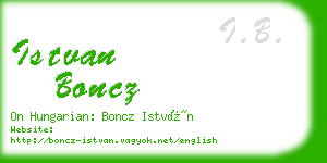 istvan boncz business card